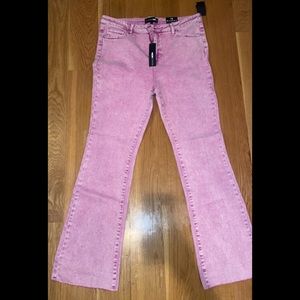Brand new with tags Fashion Nova Pink acid wash jeans